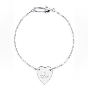 GUCCI Trademark Heart Chain Bracelet